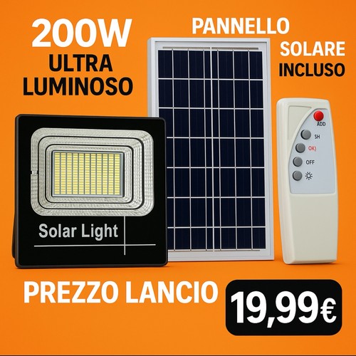 Faro con pannello - a, led