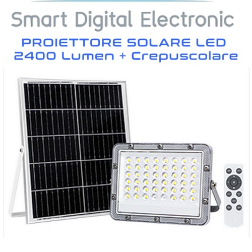 Faro led solare con - led, pannello